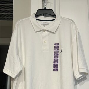 Nautica Men's Bright White Polo Shirt